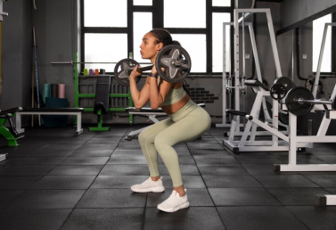 Girl doing squats