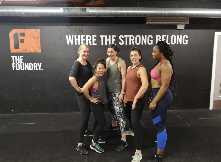 Temi with other fitness trainers